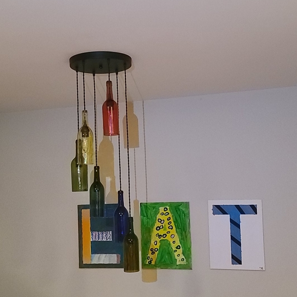 Handmade Glass Spiral Chandelier - Picture 8 of 8